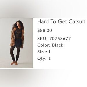 DISCONTINUED! “HARD TO GET” catsuit Free People NWT.